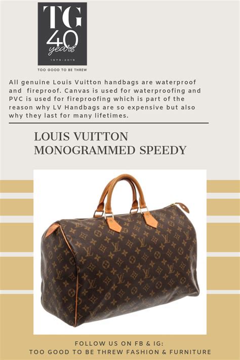 are louis vuitton bags fireproof